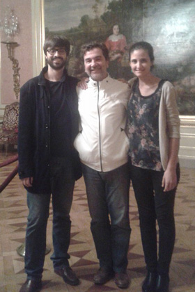 Diana Botelho Vieira com Saul Picado e Prof. Alexei Eremine